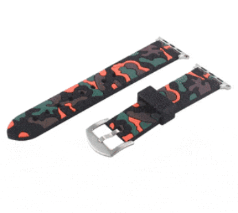 Special Offer KD Silicone Strap for 38/40mm Apple Watch (S/M/L) – Camo Black & Red