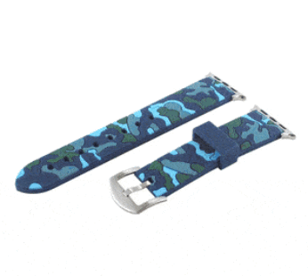 Special Offer KD Silicone Strap for 38/40mm Apple Watch (S/M/L) – Camo Navy & Blue