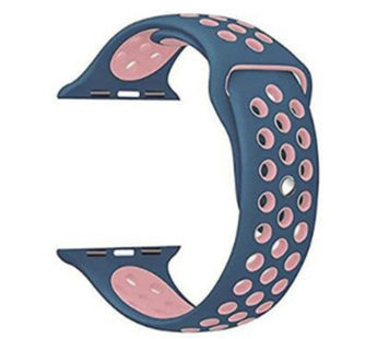 KD Silicone Strap for 38/40mm Apple watch (S/M/L) – Navy & Pink
