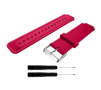 KD Silicone Strap for Garmin Vivoactive-Red/Pink