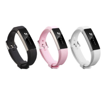 KD Fitbit Alta silicone strap (M-L) combo -(x3) Black, pink, white