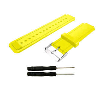 KD Garmin Vivoactive replacement silicone strap – Yellow (S-M-L)