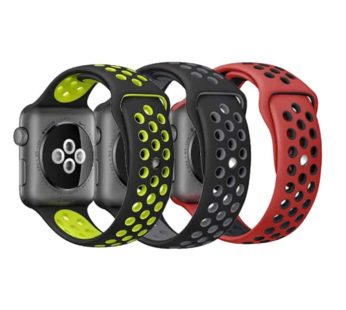 38/40MM Apple Watch 6/5/4/3/2/1 Silicone Strap (S/M/L)-3 Colour Pack Combo