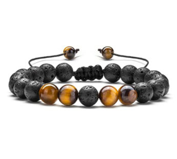 KD Tiger Eye lava stone essential oil diffuser aromatherapy bracelet