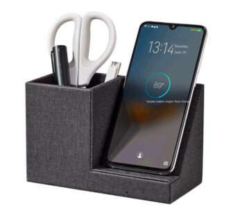 KD Fast 10W Wireless Smartphone Charger Desk Organizer Box