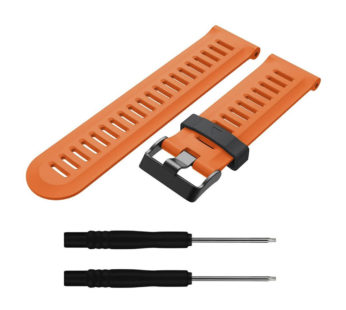 KD 26MM Garmin Fenix 3/5X/6X Silicone Strap – Orange