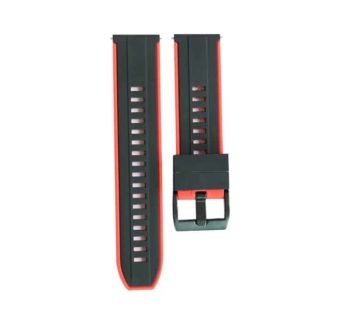 KD 22mm Polar Grit X replacement silicone strap – Black & red (S-M-L)