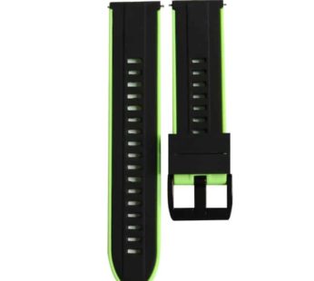 KD 22mm Polar Grit X replacement silicone strap – Black & green (S-M-L)