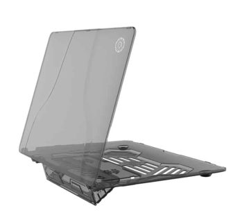 KD Laptop Hard Shell Case for MacBook Air 13.3 2018 (A1932)/M1 2020 Kickstand/Handle – Black