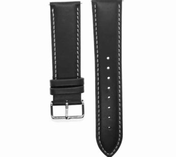 KD 24mm Universal watch replacement genuine leather strap – Black (S-M-L)