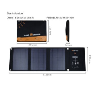 Special Offer KD Foldable Portable 16W Solar Panel Dual USB Output Intelligent Charger