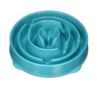 KD Healthy Pet Fun Slow Feeder Dog Bowl – Turquoise (x4 cup size – Large)