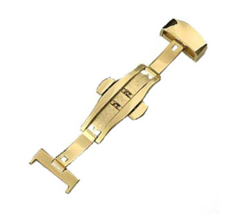 KD 18mm stainless-steel deployment clasp for watch strap – Gold