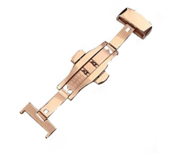 KD 18mm stainless-steel deployment clasp for watch strap – Rose gold
