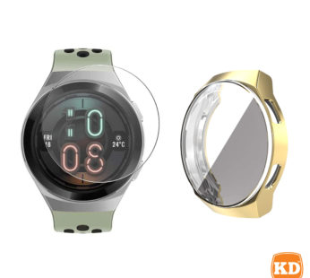 KD Huawei Watch GT 2E TPU case (gold) + screen protector combo