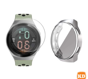 KD Huawei Watch GT 2E TPU case (silver) + screen protector combo