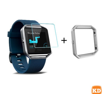 KD Fitbit Blaze metal frame (silver) + screen protector combo