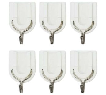 Special Offer KD Plastic Self Adhesive Wall Hooks 6pcs/pack
