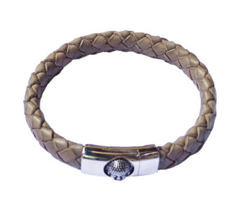 KD Genuine Leather & Stainless-Steel Style Bracelet -Brown (3 Sizes)