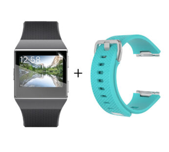 KD Fitbit Iconic TPU Screen Protector + Silicone Strap (S-M) – Combo