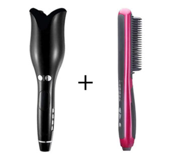 Special Offer KD Spin and Curl Hair Curler + Smart Nano Ion Hair Straightener� Combo