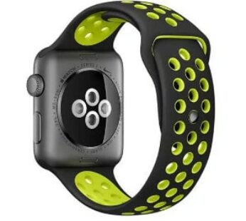 Ultimate Deals KD Silicone Strap for 38/40mm Apple Watch (S/M) – Black & Yellow
