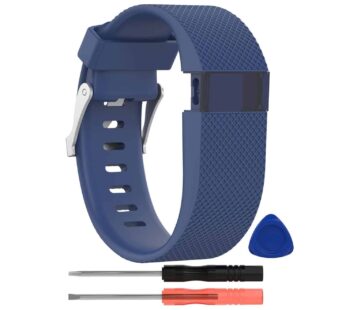 Ultimate Deals KD Silicone Strap for Fitbit Charge HR (S/M) – Navy