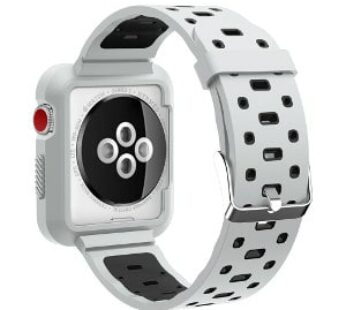 Ultimate Deals KD Silicone Strap for 38/40mm Apple Watch (S/M) – White & Black