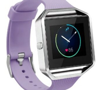 Special Offer KD Fitbit Blaze replacement silicone strap – Purple (S-M-L)