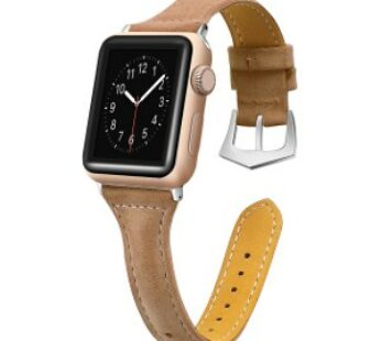 Special Offer KD T shape Leather Strap for 42/44mm Apple Watch(S/M/L) – Brown