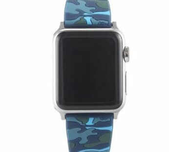 Ultimate Deals KD Silicone Strap for 42/44mm Apple Watch – Navy & Blue