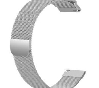 KD Stainless Steel Milanese Strap for Huawei GT sport, Vivoactive 4 – Silver