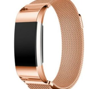 Special Offer KD Stainless Steel Milanese Loop Strap for Fitbit Charge 2 S/M – Rose Gold