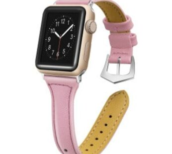 Special Offer KD T shape Leather Strap for 42/44mm Apple Watch(S/M/L) – Pink