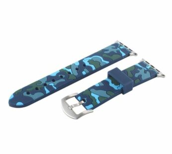 Ultimate Deals KD Silicone Strap for 38/40mm Apple Watch (S/M/L) – Camo Navy & Blue