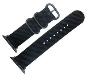 KD 42/44mm Apple Watch 5/4/3/2/1 nylon strap – Black