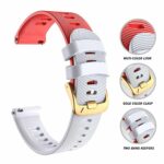 Killer Deals 20mm Silicone Strap for Garmin Forerunner 245- Red & White - Image 2
